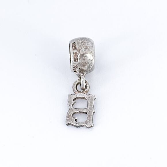 Vintage Thai IBB Sterling Silver 925 "B" Dangle Spacer Charm - Picture 4 of 7